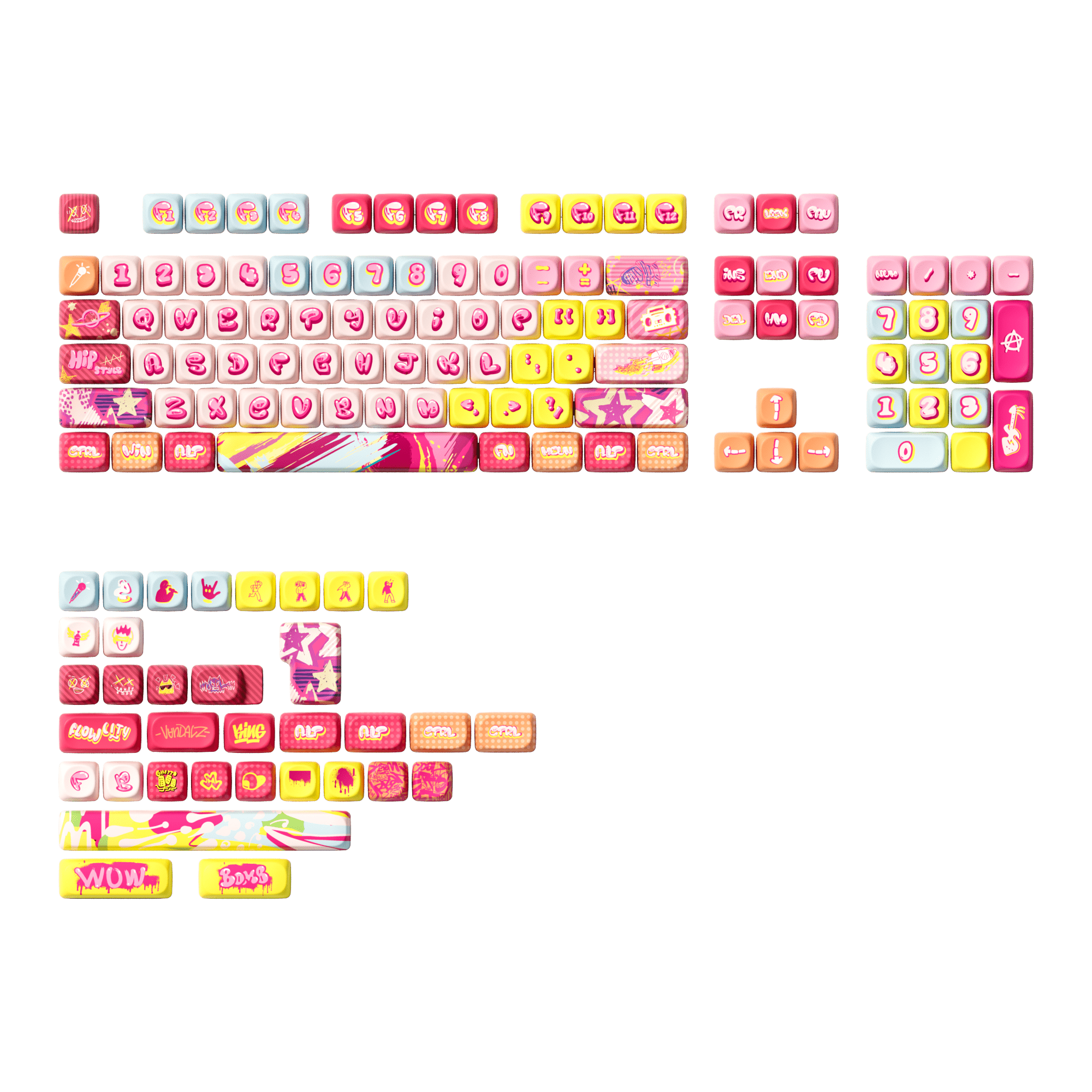 Rainbow Candy 키캡 세트 (140 키)