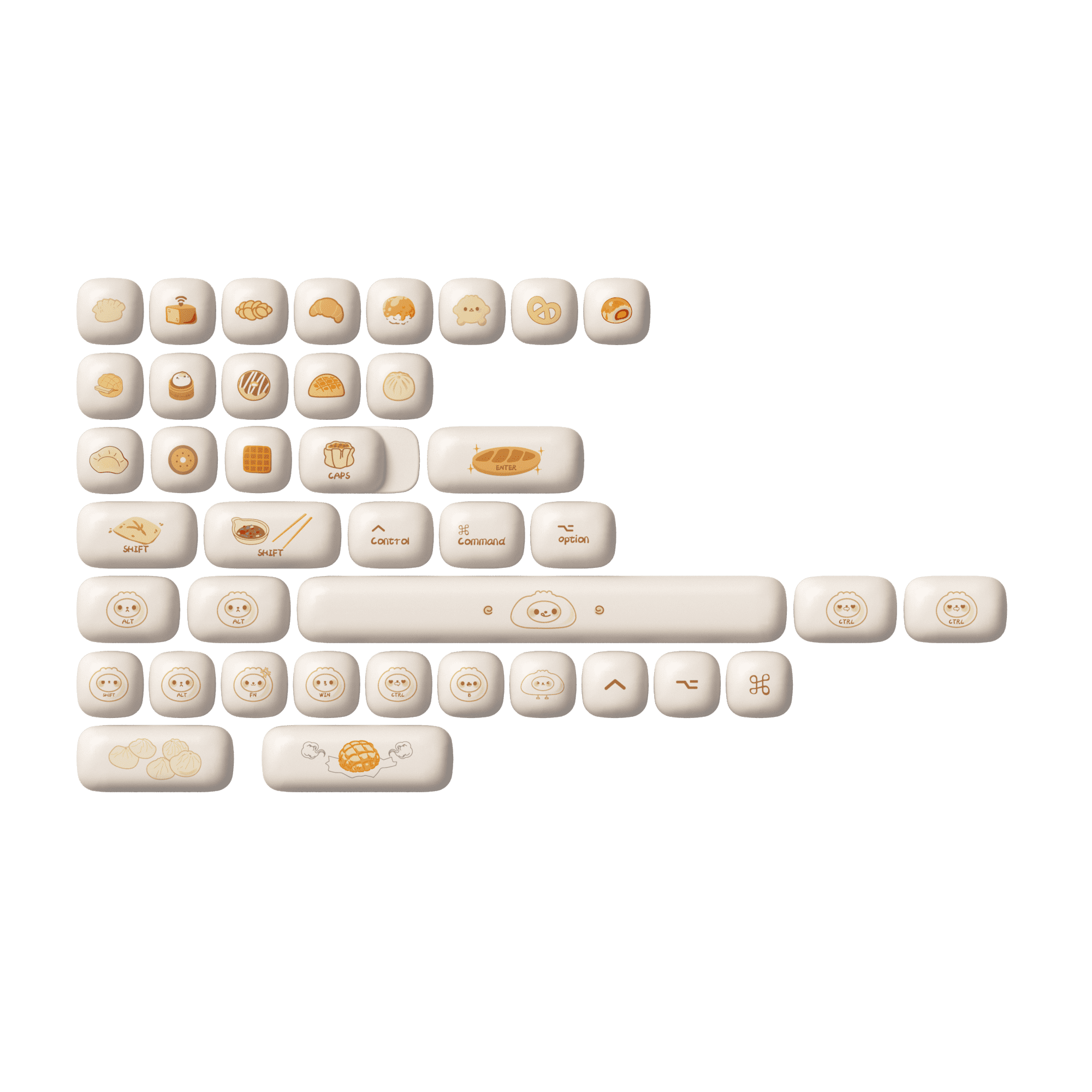 Steamed Buns 키캡 세트 (144 키)