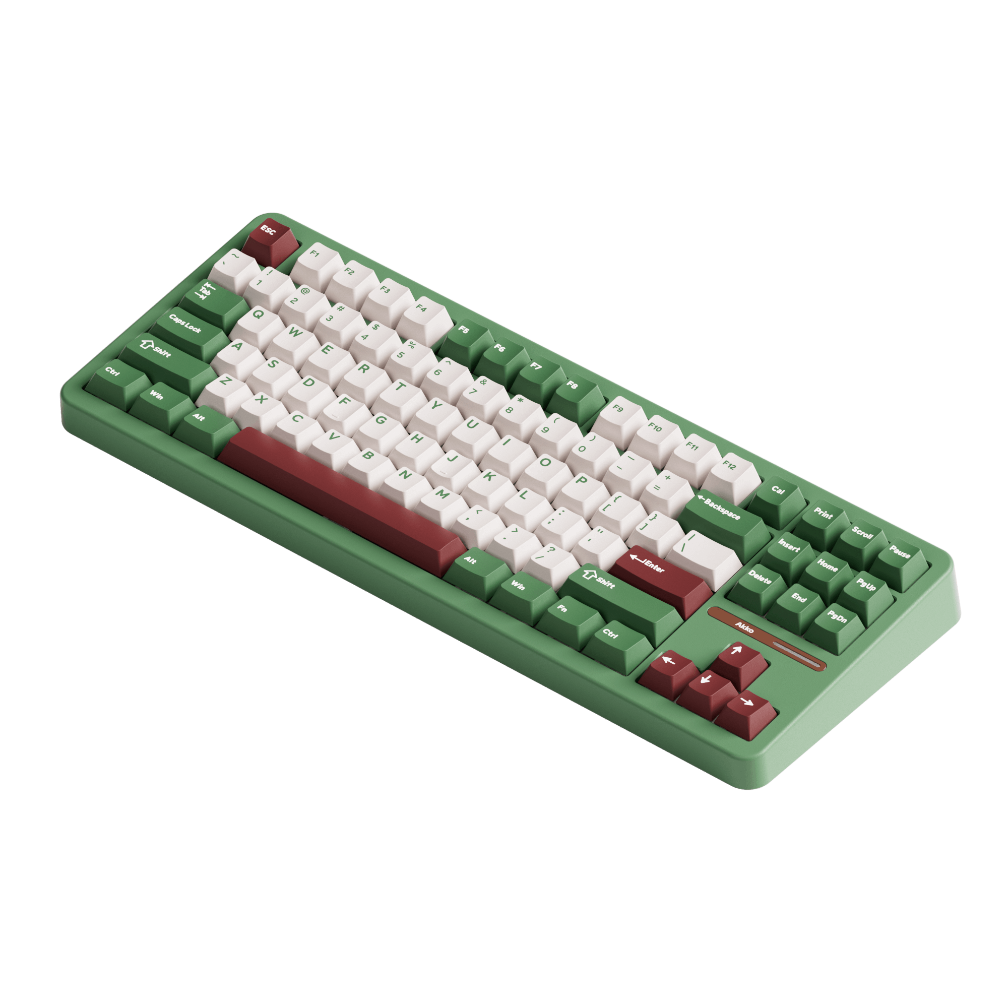 Akko TAC87 Matcha Red Bean Mechanical Keyboard Right Side