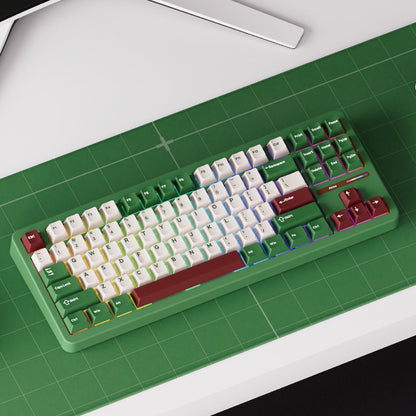 Akko TAC87 Matcha Red Bean Mechanical Keyboard on the Desk