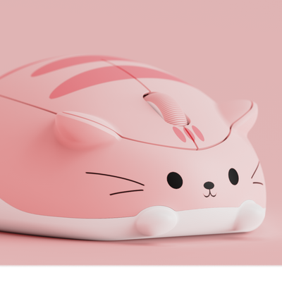 핑크 앵글 고양이 마우스