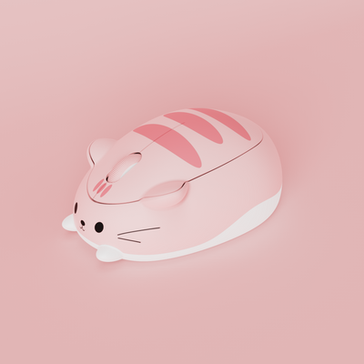 핑크 앵글 고양이 마우스