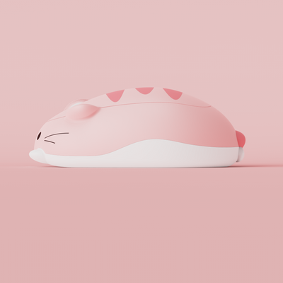 핑크 앵글 고양이 마우스