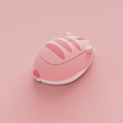 핑크 앵글 고양이 마우스