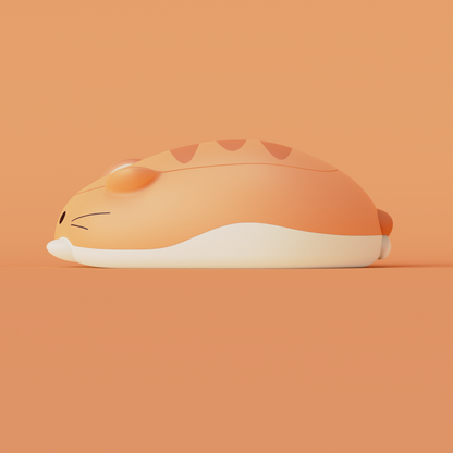 오랜지 케이트 고양이 마우스