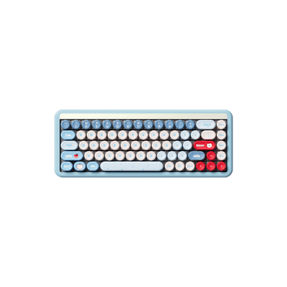 Akko Apple Wave BottleCap Keycaps Set Installed on 65% Keyboard