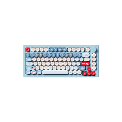 Akko Apple Wave BottleCap Keycaps Set Installed on 75% Keyboard
