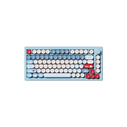 Akko Apple Wave BottleCap Keycaps Set Installed on 75% Keyboard