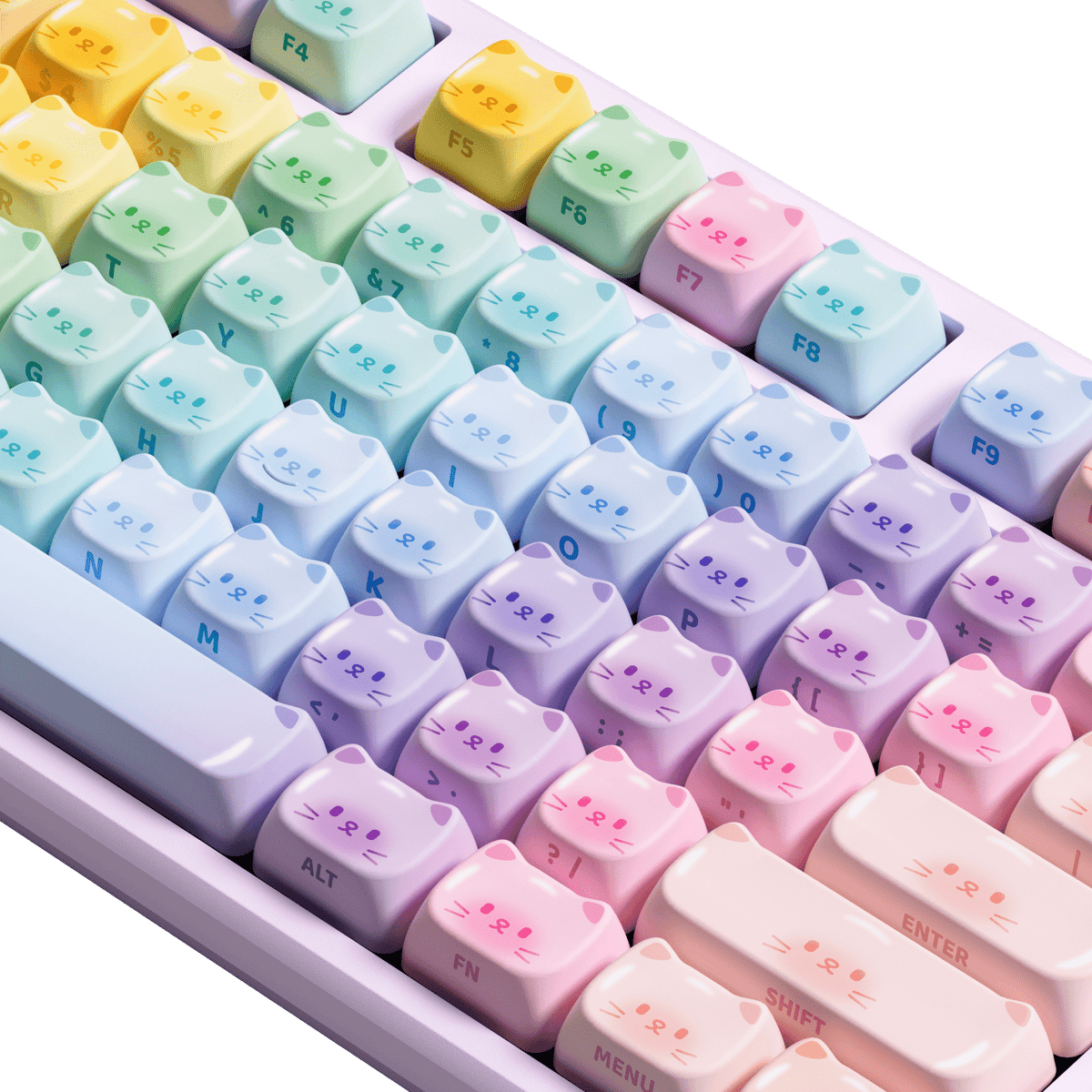 MG108B Colorful Cats 풀 배열 기계식 키보드 – Akko Korea