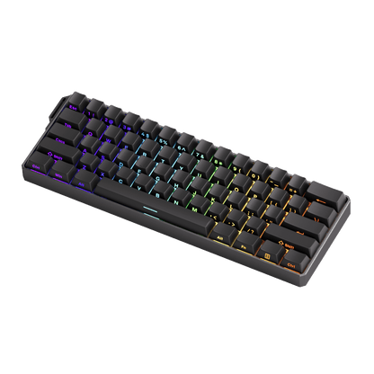 FUN60 Ultra Black Magnetic Keyboard Side Printed Keycaps