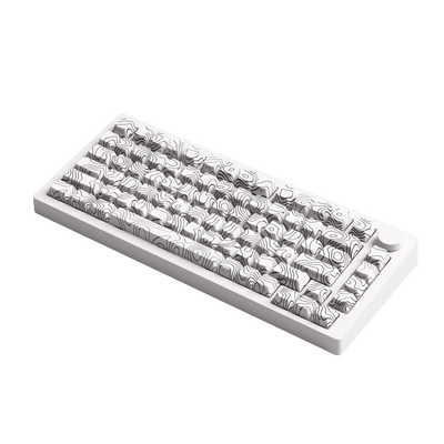 White MonsGeek M1 V5 SP Mechanical Keyboard Side View