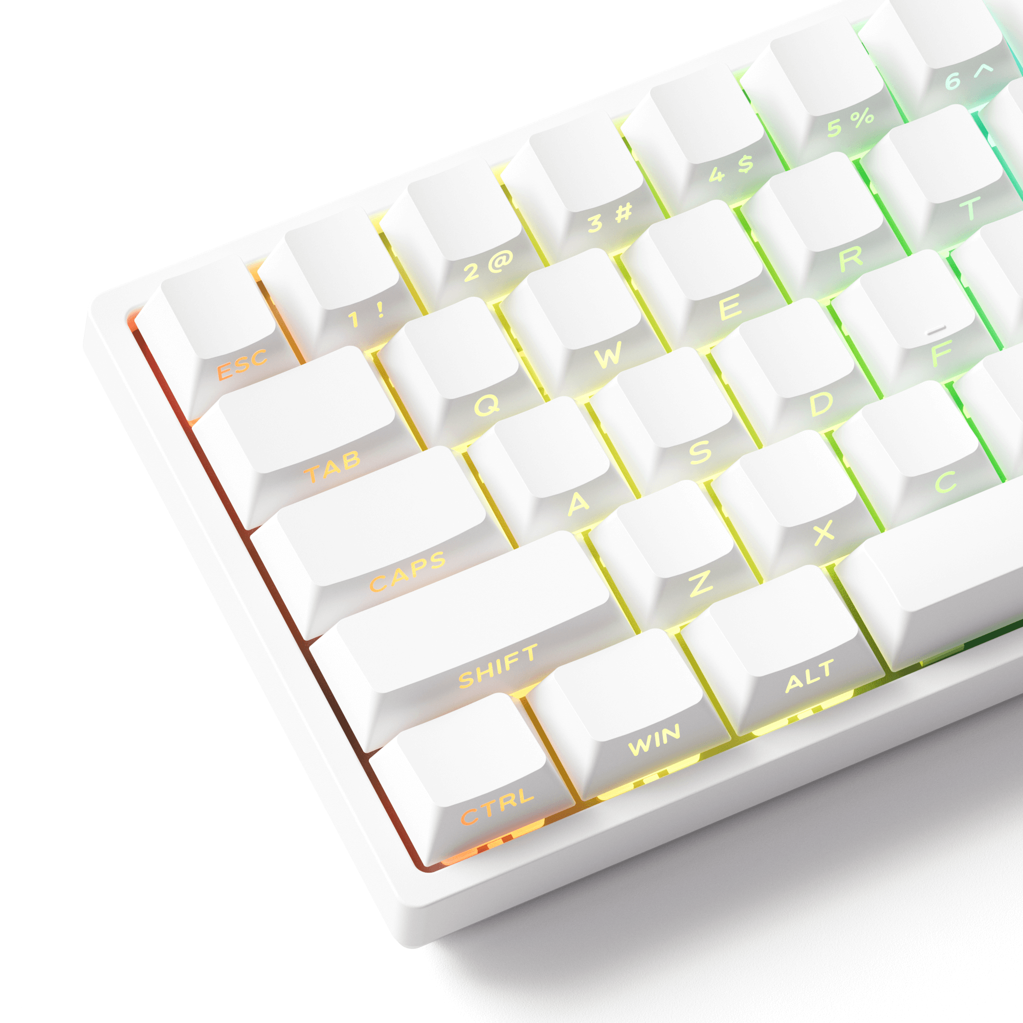 Monsgeek FUN68 HE Magnetic Keyboard White Version Left Details