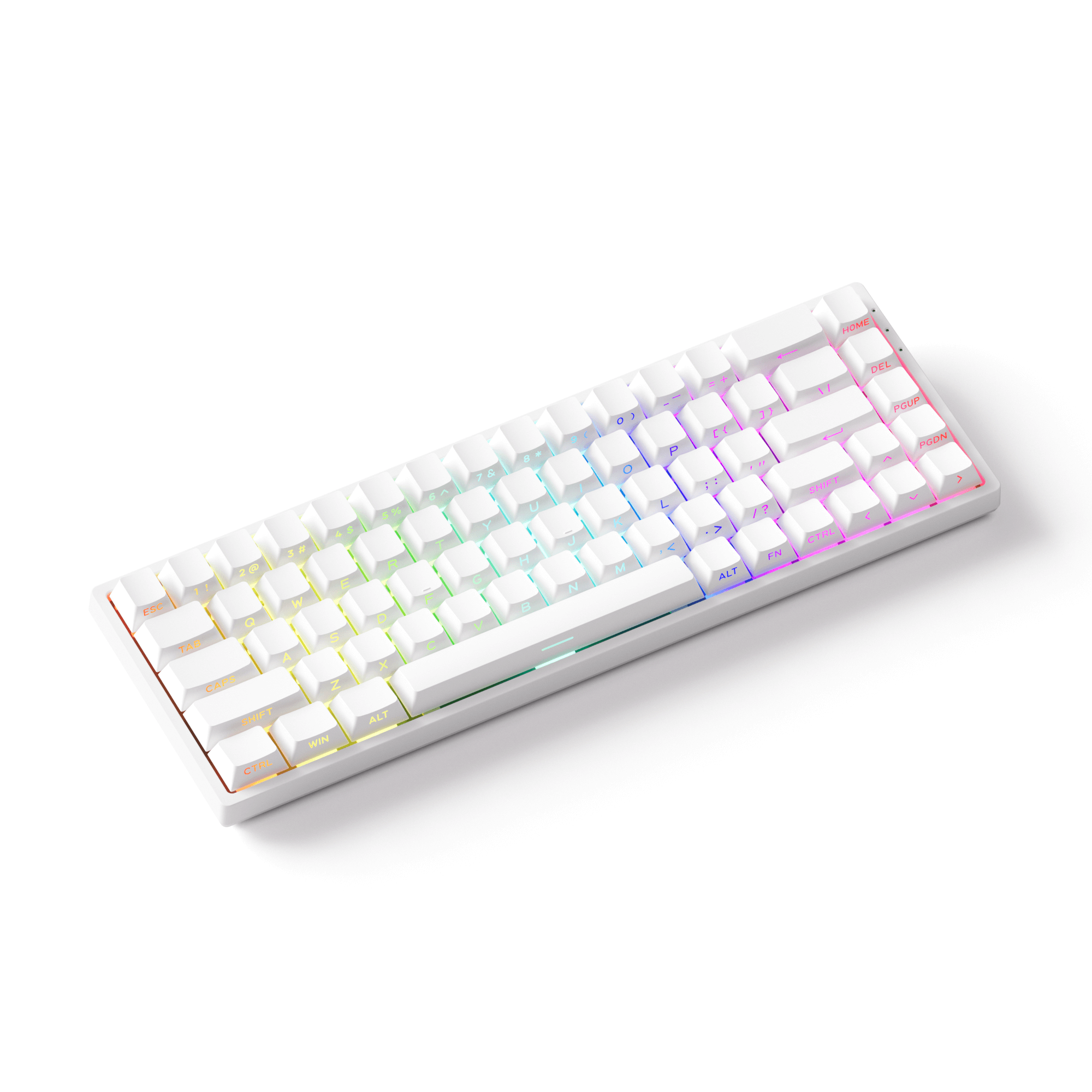 Monsgeek FUN68 HE Magnetic Keyboard White Version Left Side