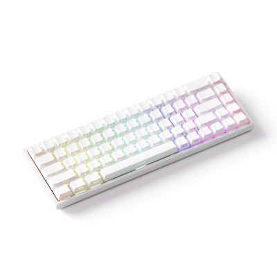 Monsgeek FUN68 HE Magnetic Keyboard White Version Left Side
