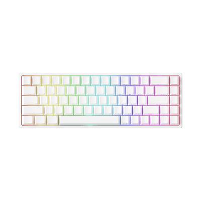 Monsgeek FUN68 HE Magnetic Keyboard White Version With RGB on