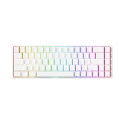 Monsgeek FUN68 HE Magnetic Keyboard White Version With RGB on