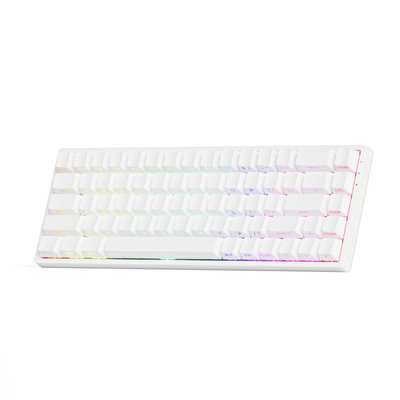 Monsgeek FUN68 HE Magnetic Keyboard White Version Right Standing Side