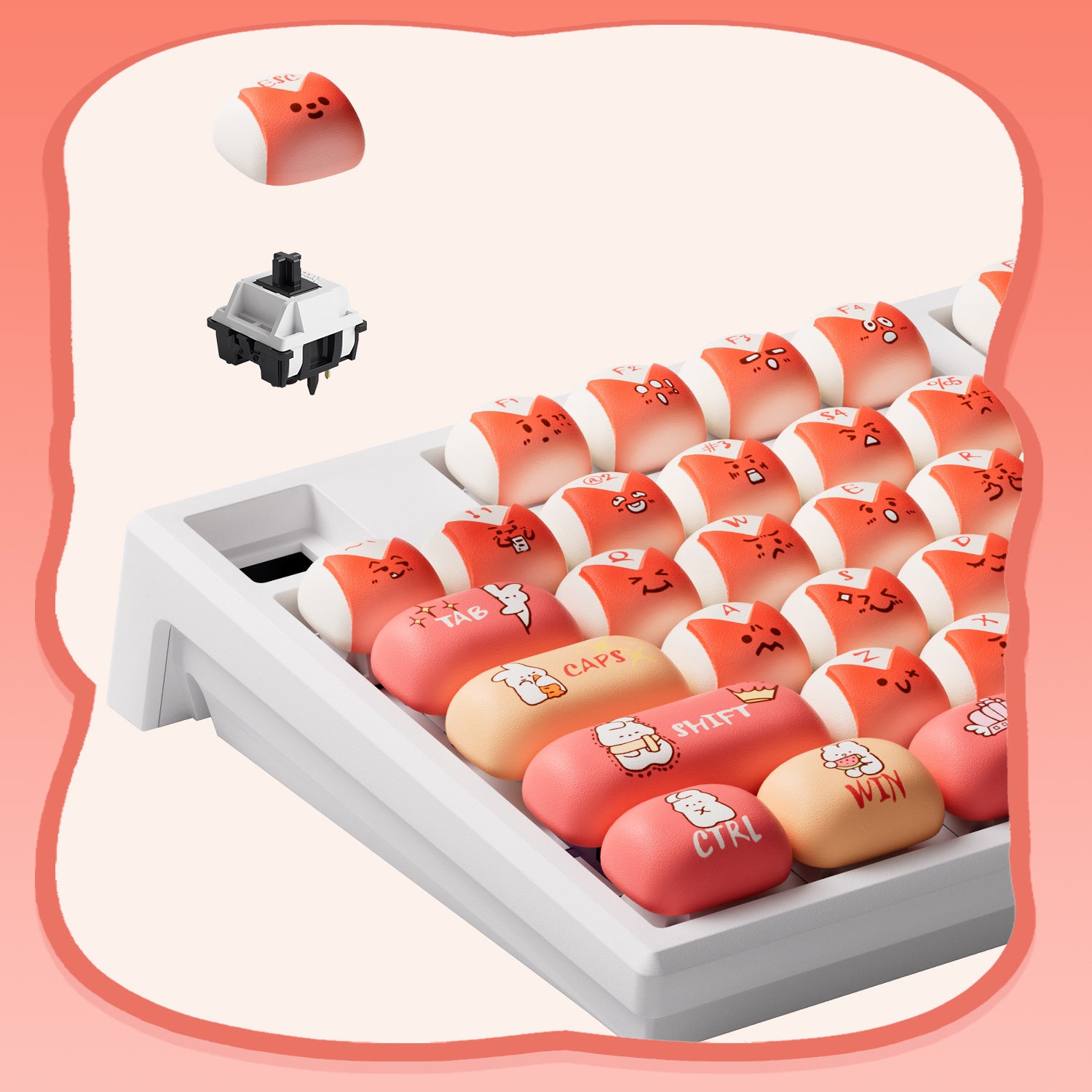 Monsgeek-MG108B-Bunny-Apple-Hot-Swappable