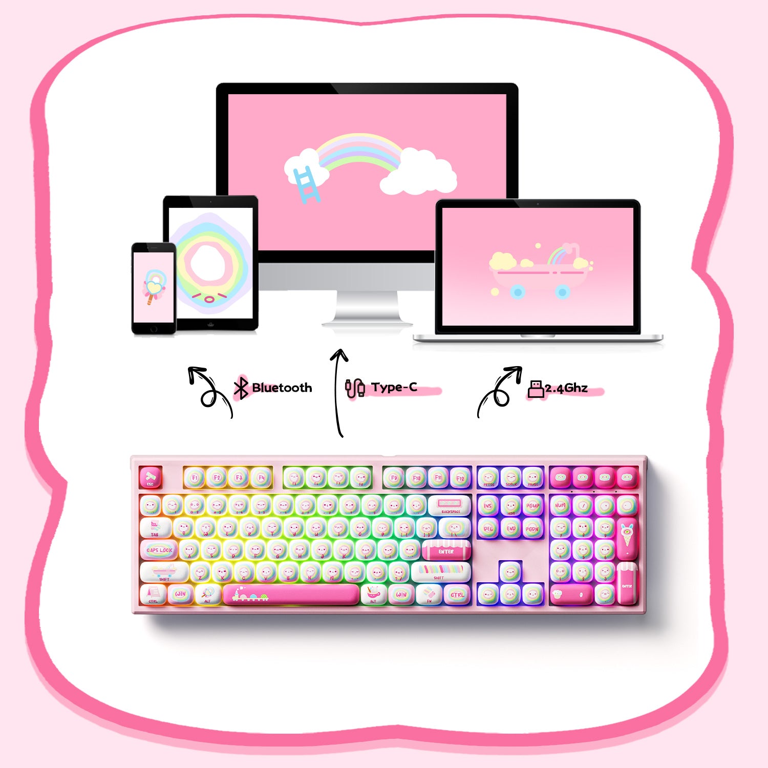 Monsgeek-MG108B-Rainbow-Marshmallows-Multi-mode