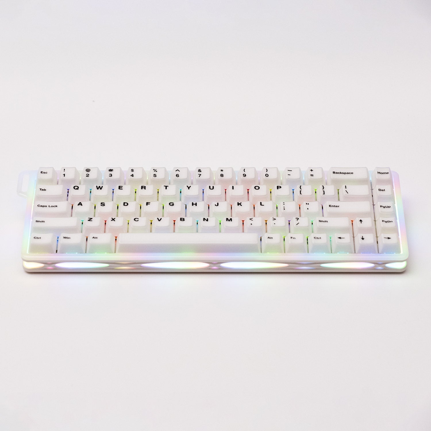 Verve68 HE Keyboard with colorful keycaps on a white background