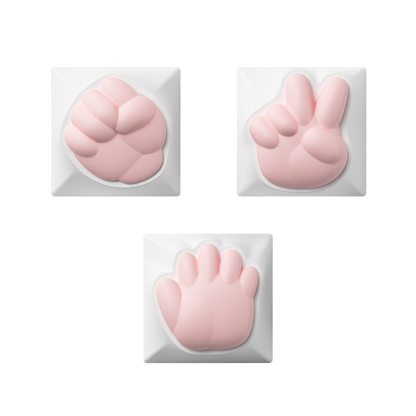 Rock Paper Scissors Artisan Keycaps 