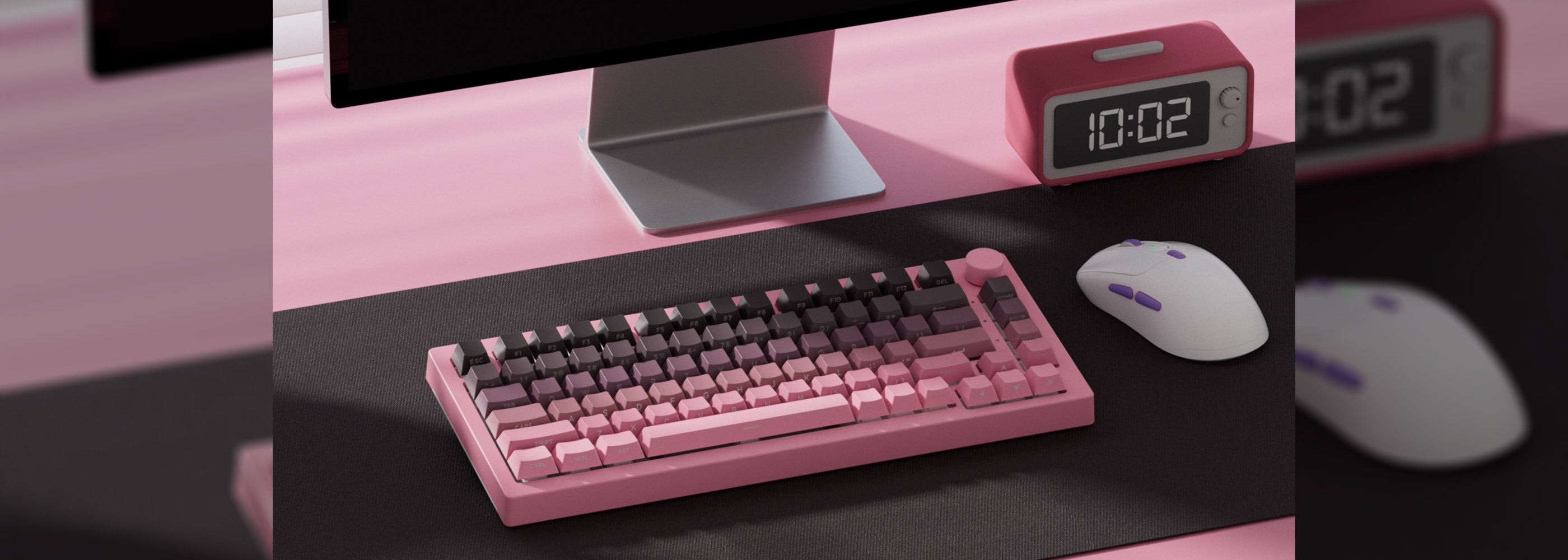 Veekos-Black-Pink-Gradient-Keycap-Set