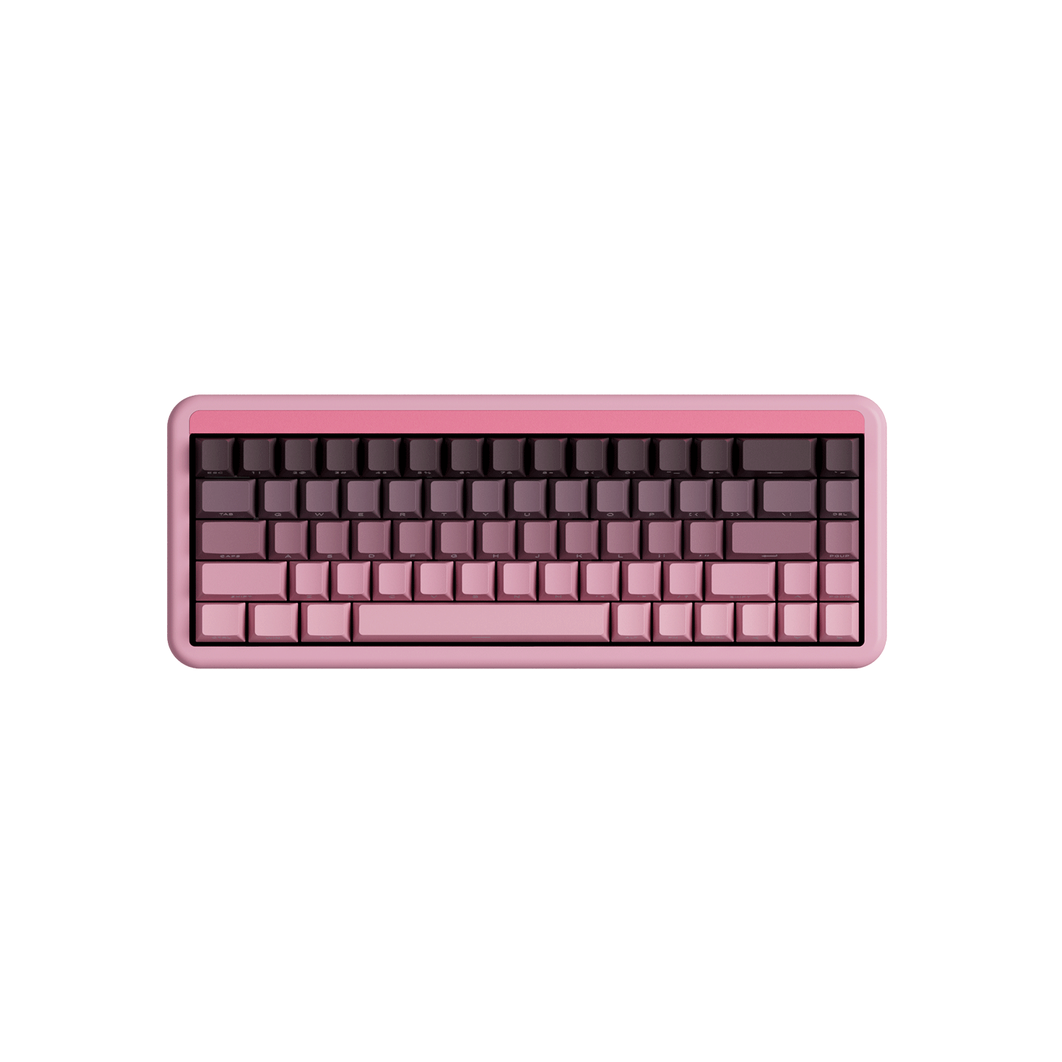 Black & Pink Gradient Keycap Set Install on the 60% Keyboard