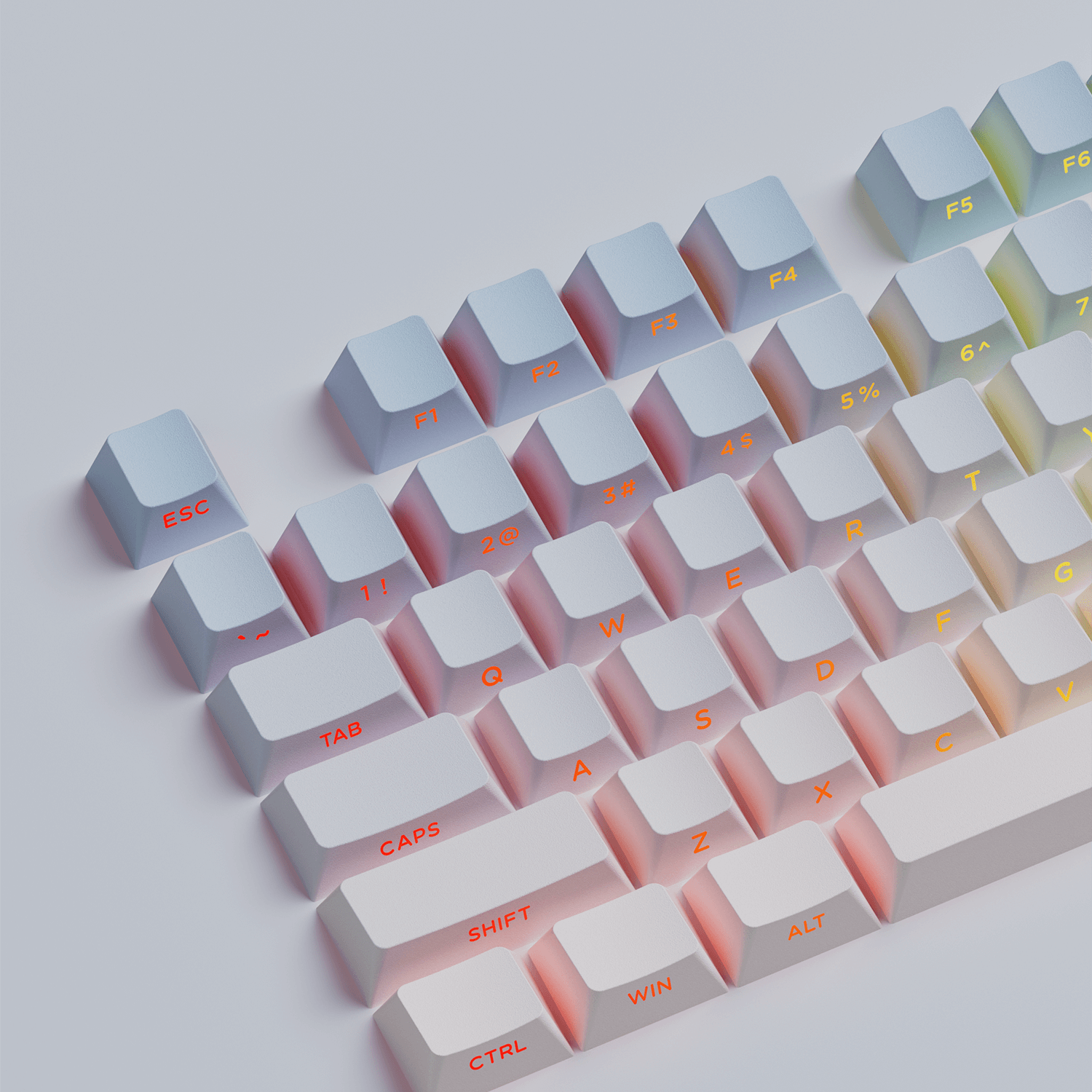 Veekos-Blue-Gradient-Keycap-Set-Shine