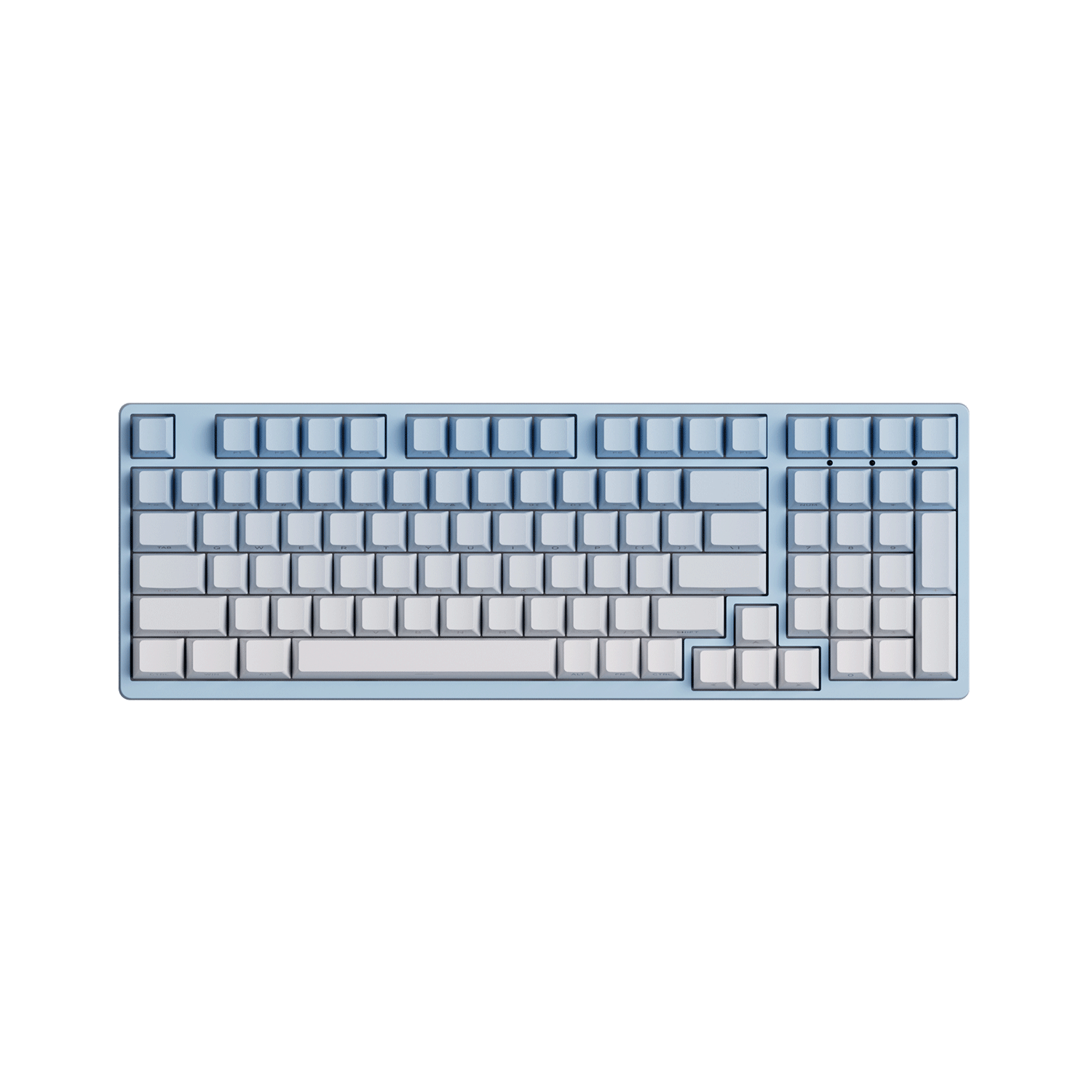 Veekos Blue Gradient Keycap Set install on the 1800 compact keyboard