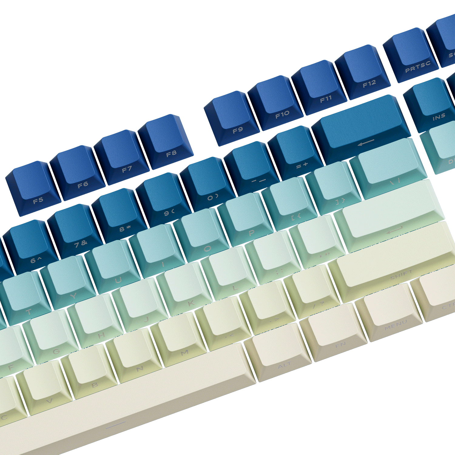 Iris Gradient Keycap Set Key Side Details