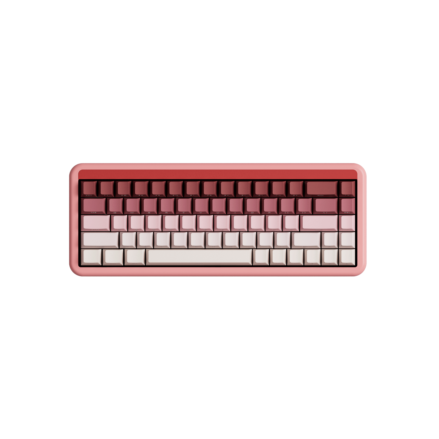 Veekos Rose Latte Gradient Keycap Set Install on the 60% Keyboard