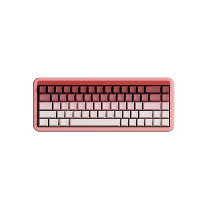 Veekos Rose Latte Gradient Keycap Set Install on the 60% Keyboard