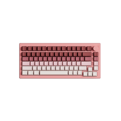 Veekos Rose Latte Gradient Keycap Set Install on the 75% Keyboard