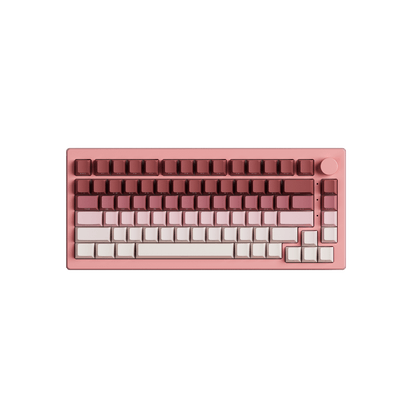 Veekos Rose Latte Gradient Keycap Set Install on the 75% Keyboard
