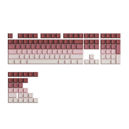 Veekos Rose Latte Gradient Keycap Set 135 Keys