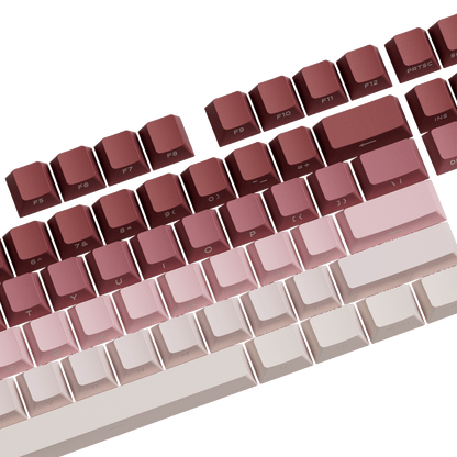 Veekos Rose Latte Gradient Keycap Set Key Side Details