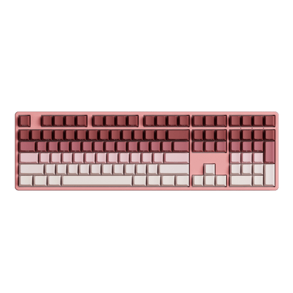Veekos Rose Latte Gradient Keycap Set Install on the Full Size Keyboard