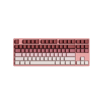 Veekos Rose Latte Gradient Keycap Set Install on the TKL Keyboard