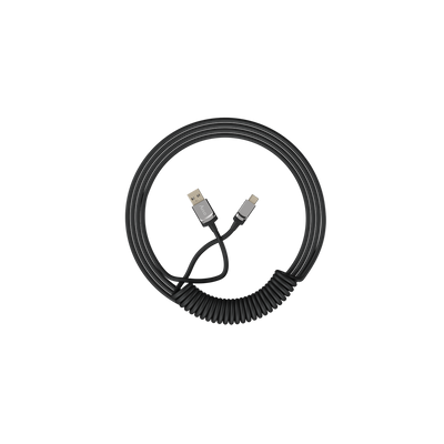 Akko black coiled cable